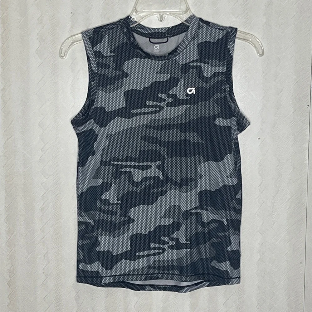 ❤️ GAP Fit Boys Camo Sleeveless Muscle Shirt Size L